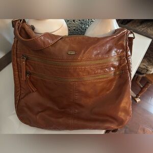 Cargo Tan Leather Shoulder Bag